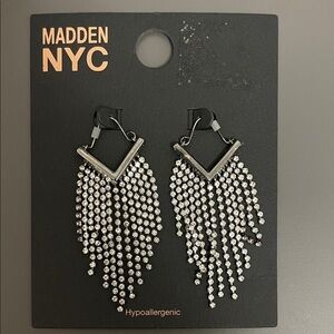 Madden NYC Silver Dangle Chandelier Earrings-NWT